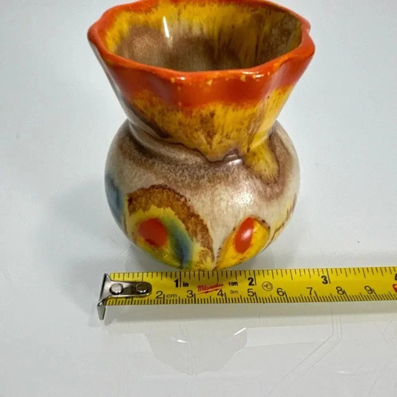 Vintage West Germany Handmade Colorful‎ Bud Vase - Picture 9 of 10